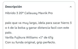 Hibrido 3 callaway mavrik pro