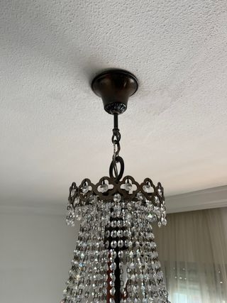 Lámpara de cristal retro 1970