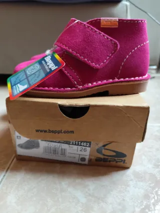 Botines niña Beppi fucsia velcro