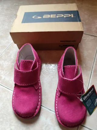 Botines niña Beppi fucsia velcro