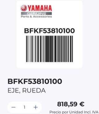 Eje Yamaha Raptor 700 Original