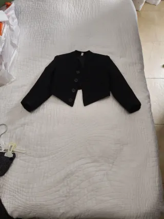 Traje Flamenco Niño Negro y Blanco Talla 2-3 años