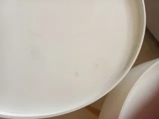 Conjunto 2 mesas redondas blancas