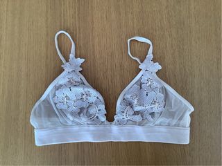 Bralette rosa encaje y terciopelo