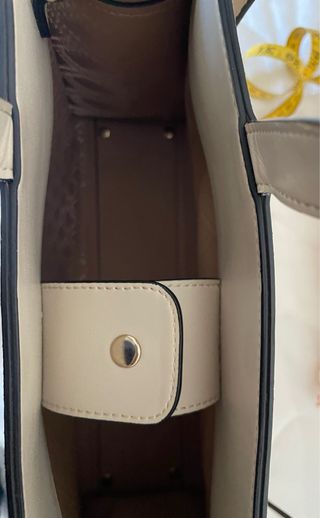 Borsa Emme donna beige/bianca