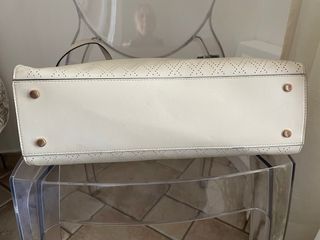 Borsa Emme donna beige/bianca