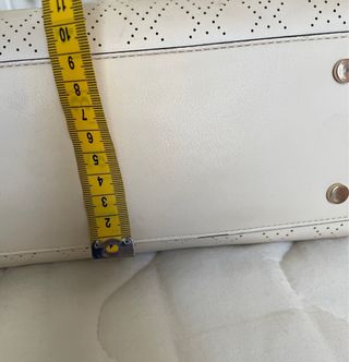 Borsa Emme donna beige/bianca