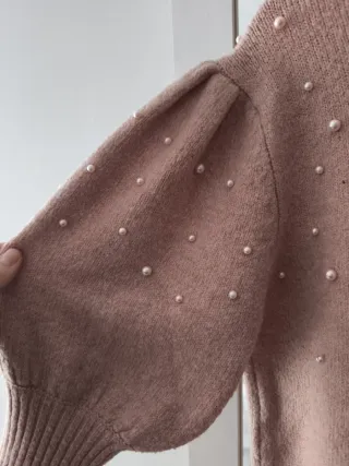 Jersey rosa manga abullonada