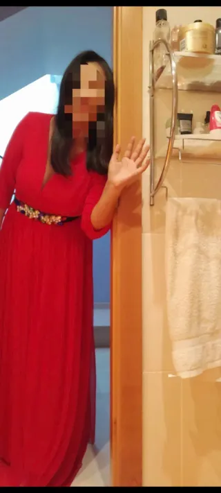 Vestido rojo escotado