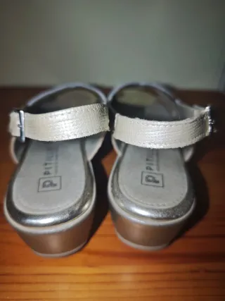 Sandalias Pitillos Mujer Oro y Plata