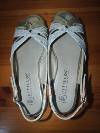 Sandalias Pitillos Mujer Oro y Plata