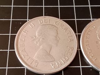2 Monete Canada 1 Dollaro Argento 1964 e 1967