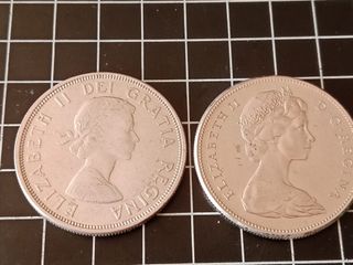 2 Monete Canada 1 Dollaro Argento 1964 e 1967