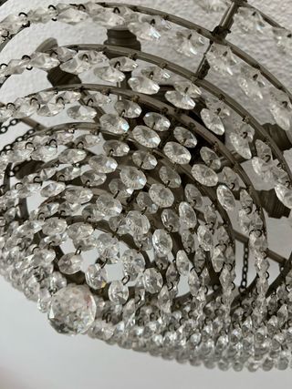 Lámpara retro cristal 1970