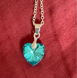 Conjunto Plata 925 Corazón Azul