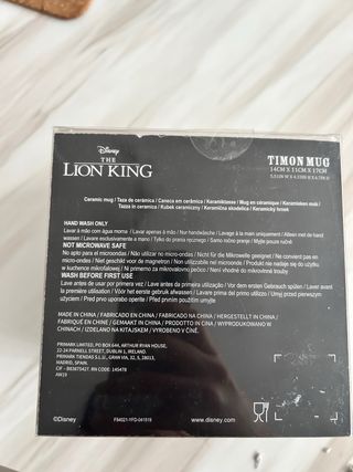 Taza Timón El Rey León Cerámica