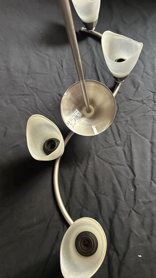 Lámpara de techo moderna 2 tulipas cristal