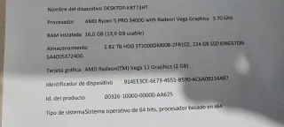 Ordenador sobremesa gaming