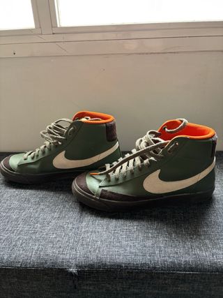 Zapatillas Nike Blazer Mid Verde Naranja