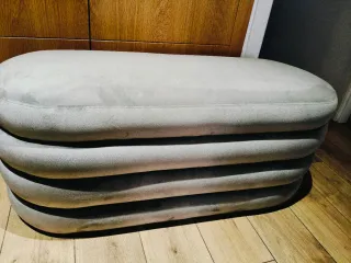 Banco butaca terciopelo gris Westwing