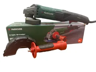 Parkside radial, amoladora de 125mm y 10 discos