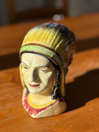 Hucha Indio Americano Cerámica