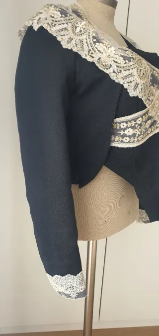 Corpiño Fallera Manga Larga Negro