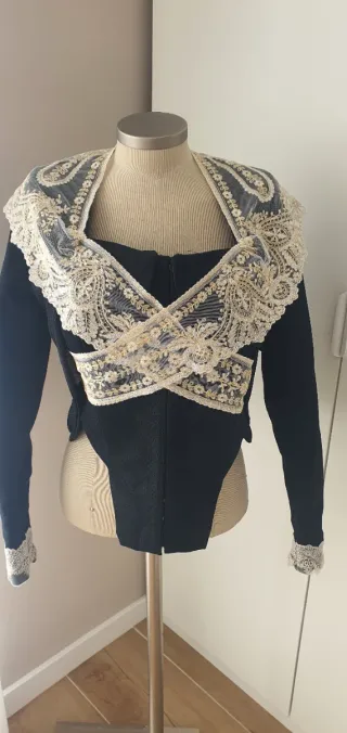 Corpiño Fallera Manga Larga Negro