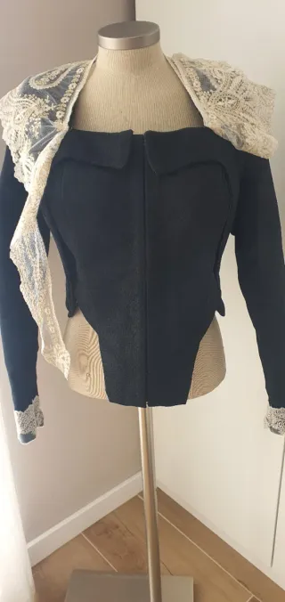 Corpiño Fallera Manga Larga Negro