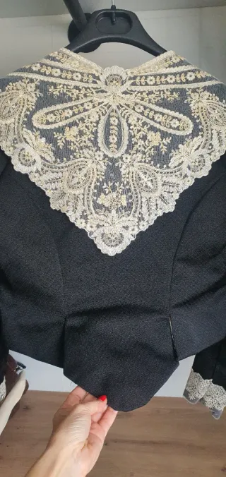 Corpiño Fallera Manga Larga Negro