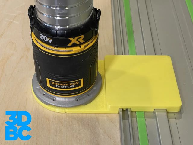 Adaptador fresadora DeWalt en rieles Festool