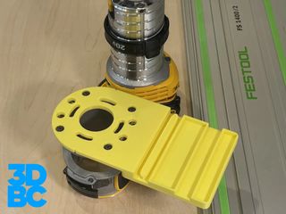 Adaptador fresadora DeWalt en rieles Festool