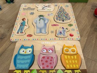 Lote Juguetes Madera Bloques Tren Puzzles