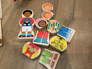 Lote Juguetes Madera Bloques Tren Puzzles