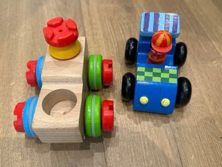 Lote Juguetes Madera Bloques Tren Puzzles