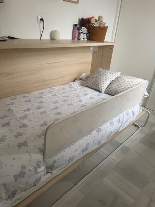 Cama Abatible Madera y Metal