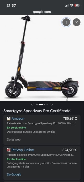 Patinete SmartGyro Speed Way Pro