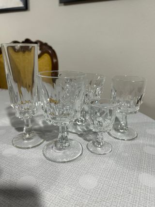 Lote 50 vasos cristal tallado