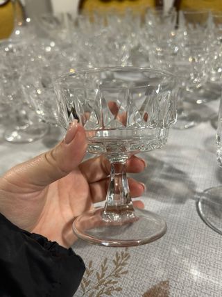 Lote 50 vasos cristal tallado