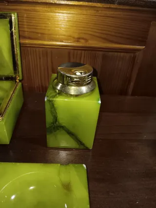 Juego de mármol verde ónix