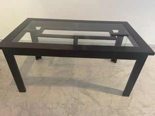 Mesa Comedor Madera y Cristal 160x90