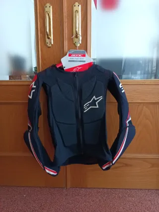 Peto ALPINESTARS Bionic Plus Negro Rojo Talla L