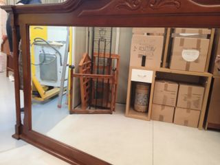 Aparador y Espejo Madera Maciza Roble