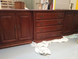 Aparador y Espejo Madera Maciza Roble