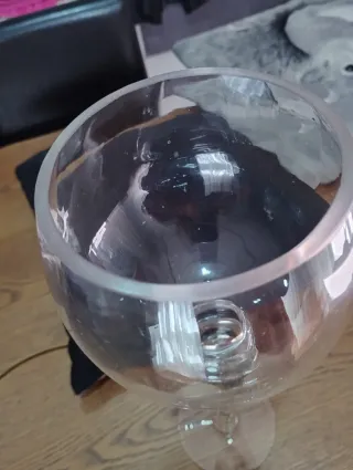 Jarra ou porta velas de vidro 41cm