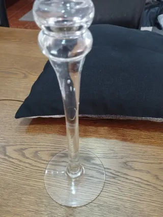 Jarra ou porta velas de vidro 41cm