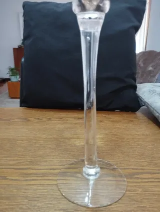 Jarra ou porta velas de vidro 41cm