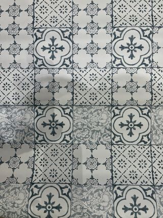Papel pintado de 10m. Azulejos azules