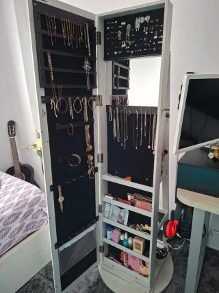 Armario joyero espejo giratorio