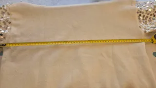 Jersey blaco lentejuelas plateadas